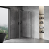Mexen Mist cabina doccia pentagonale a battente 100 x 100 cm, trasparente, gun metal - 8A8-100-100-95-00