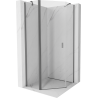 Mexen Mist cabina doccia pentagonale a battente 100 x 100 cm, trasparente, gun metal - 8A8-100-100-95-00