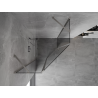 Mexen Mist cabine de douche pentagonale pivotante 80 x 80 cm, transparent, nickel brossé - 8A8-080-080-97-00