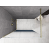Mexen Kioto ścianka prysznicowa Walk-in 70 x 200 cm, ombre niebieska 8 mm, złota - 800-070-101-50-46