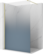 Mexen Kioto ścianka prysznicowa Walk-in 110 x 200 cm, ombre niebieska  8 mm, złota szczotkowana - 800-110-101-55-46
