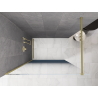 Mexen Kioto ścianka prysznicowa Walk-in 70 x 200 cm, ombre niebieska 8 mm, złota szczotkowana - 800-070-101-55-46