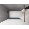 Mexen Kioto ścianka prysznicowa Walk-in 150 x 200 cm, ombre niebieska 8 mm, różowe złoto - 800-150-101-60-46