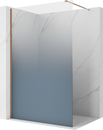 Mexen Kioto ścianka prysznicowa Walk-in 70 x 200 cm, ombre niebieska 8 mm, różowe złoto - 800-070-101-60-46