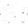 Mexen Elba robinet de bidet chromé - 74120-00