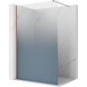 Mexen Kioto ścianka prysznicowa Walk-in 70 x 200 cm, ombre niebieska 8 mm, miedź szczotkowana - 800-070-101-65-46