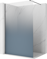 Mexen Kioto ścianka prysznicowa Walk-in 80 x 200 cm, ombre niebieska 8 mm, gun gray szczotkowany - 800-080-101-66-46