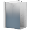 Mexen Kioto ścianka prysznicowa Walk-in 70 x 200 cm, ombre niebieska 8 mm, czarna - 800-070-101-70-46