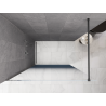 Mexen Kioto ścianka prysznicowa Walk-in 100 x 200 cm, ombre niebieska 8 mm, gun metal - 800-100-101-95-46