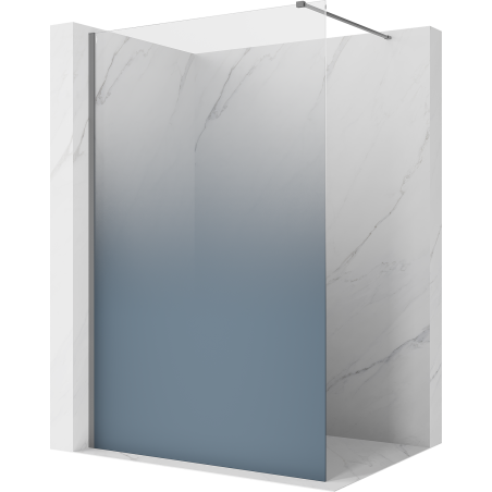 Mexen Kioto ścianka prysznicowa Walk-in 140 x 200 cm, ombre niebieska 8 mm, gun metal - 800-140-101-95-46