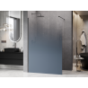 Mexen Kioto ścianka prysznicowa Walk-in 140 x 200 cm, ombre niebieska 8 mm, gun metal - 800-140-101-95-46