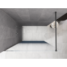 Mexen Kioto ścianka prysznicowa Walk-in 150 x 200 cm, ombre niebieska 8 mm, gun metal - 800-150-101-95-46