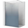 Mexen Kioto ścianka prysznicowa Walk-in 80 x 200 cm, ombre niebieska 8 mm, gun metal - 800-080-101-95-46