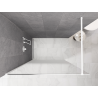 Mexen Kioto τοίχος ντους Walk-in 100 x 200 cm, λευκό ομπρέ 8 mm, λευκό - 800-100-101-20-86