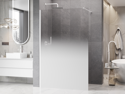Mexen Kioto parede de duche Walk-in 140 x 200 cm, ombre branco 8 mm, branco - 800-140-101-20-86