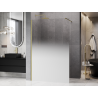 Mexen Kioto paroi de douche Walk-in 140 x 200 cm, ombrée blanche 8 mm, finie en or brossé - 800-140-101-55-86