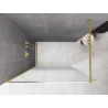 Mexen Kioto paroi de douche Walk-in 80 x 200 cm, ombre blanc 8 mm, or brossé - 800-080-101-55-86