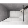 Mexen Kioto panel de ducha Walk-in 140 x 200 cm, ombre blanco 8 mm, gris gun cepillado - 800-140-101-66-86