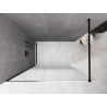 Mexen Kioto paroi de douche Walk-in 130 x 200 cm, ombrée blanche 8 mm, noire - 800-130-101-70-86