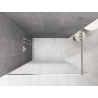 Mexen Kioto Πάνελ ντους Walk-in 120 x 200 cm, ombre λευκό 8 mm, βουρτσισμένο νικέλιο