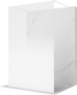 Mexen Kioto ελεύθερος επίπεδος τοίχος ντους 110 x 200 cm, λευκή ombre 8 mm, λευκή