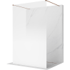 Mexen Kioto paroi de douche autoportante 140 x 200 cm, ombre blanche 8 mm, cuivre brossé - 800-140-002-65-86