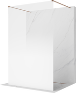 Mexen Kioto ελεύθερος μονωτικός τοίχος ντους 150 x 200 cm, λευκό ombre 8 mm,