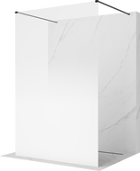 Mexen Kioto ελευθέρα επιτοίχια καμπίνα ντους 120 x 200 cm, λευκό ombre 8 mm, μαύρο