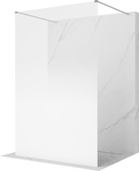 Mexen Kioto ελεύθερος τοίχος ντους 130 x 200 cm, λευκό ombre 8 mm, βουρτσισμένο