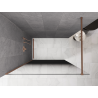 Mexen Kioto Duschwand Walk-in 110 x 200 cm, ombre schwarz 8 mm, gebürstetes Kupfer - 800-110-101-65-76