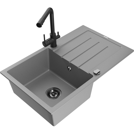 Mexen Bruno Granit-Spullsteen eenzeg trotz Wasserzémer an Kichenkraan Duero, gro - 6513-71-671600-70-B