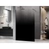 Mexen Kioto paroi de douche Walk-in 110 x 200 cm, ombre noire 8 mm, gun metal - 800-110-101-95-76
