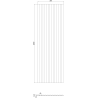 Mexen Ovalo 03 lamele ścienne ryflowane elastyczne 280 x 36 cm, fornir techniczny, Dąb Mocca - S130-280-03-045