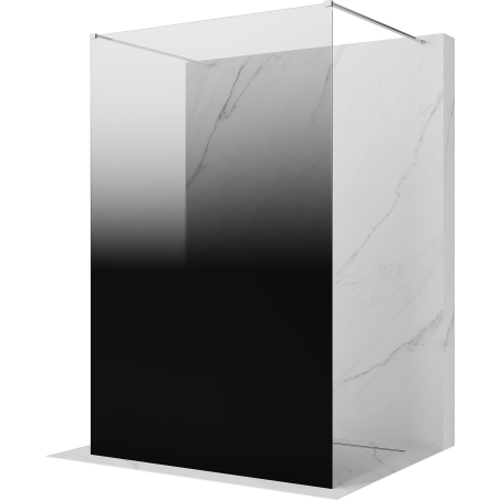 Mexen Kioto ścianka prysznicowa wolnostojąca 100 x 200 cm, ombre czarna 8 mm, chrom - 800-100-002-01-76