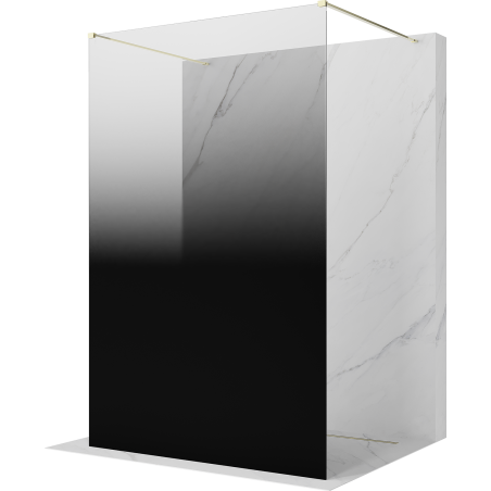 Mexen Kioto ścianka prysznicowa wolnostojąca 100 x 200 cm, ombre czarna 8 mm, złota - 800-100-002-50-76