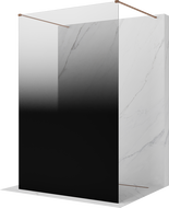 Mexen Kioto ελεύθερη άξονας ντους 130 x 200 cm, ombre μαύρη 8 mm, βουρτσισμένος