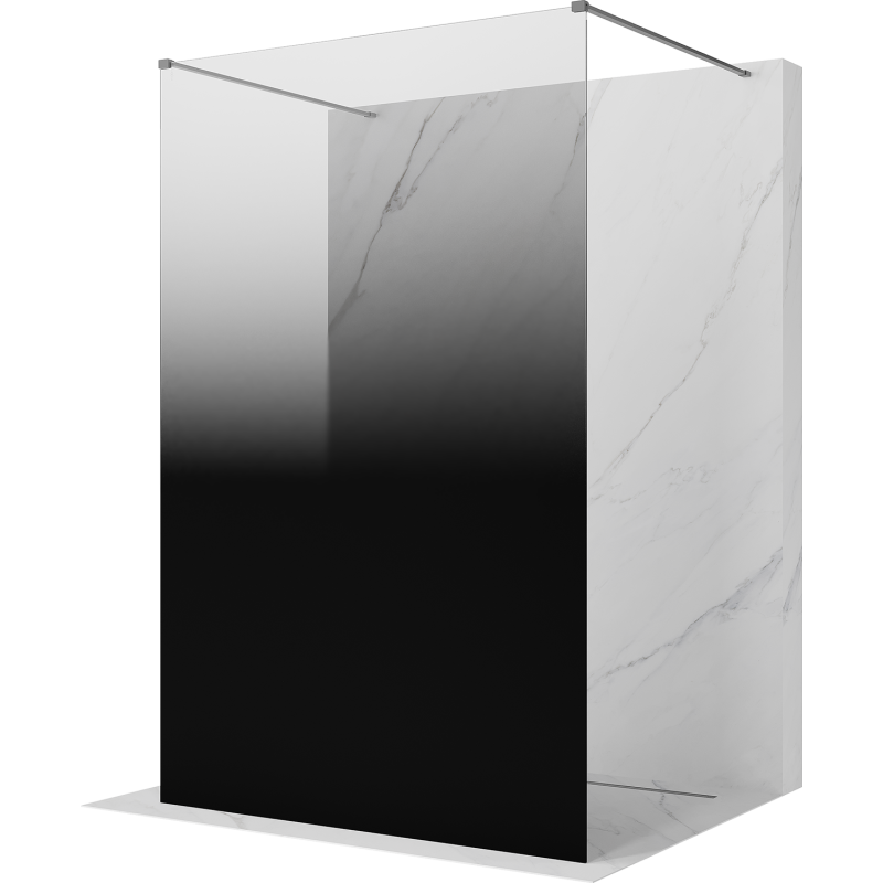 Mexen Kioto ścianka prysznicowa wolnostojąca 120 x 200 cm, ombre czarna 8 mm, gun metal - 800-120-002-95-76