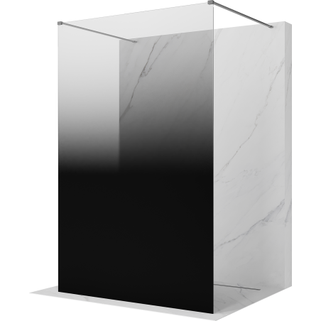 Mexen Kioto ścianka prysznicowa wolnostojąca 120 x 200 cm, ombre czarna 8 mm, gun metal - 800-120-002-95-76