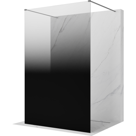 Mexen Kioto ścianka prysznicowa wolnostojąca 130 x 200 cm, ombre czarna 8 mm, gun metal - 800-130-002-95-76