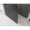 Mexen Kioto douchewand Walk-in 130 x 200 cm, crackle grafiet 12 mm, chroom - 800-130-101-01-44-X