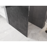 Mexen Kioto paroi de douche Walk-in 130 x 200 cm, crackle graphite 12 mm, chrome - 800-130-101-01-44-X