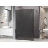 Mexen Kioto διαχωριστικό ντουζ Walk-in 130 x 200 cm, crackle γραφίτης 12 mm, χρώμιο