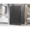 Mexen Kioto paroi de douche Walk-in 130 x 200 cm, crackle graphite 12 mm, chrome - 800-130-101-01-44-X