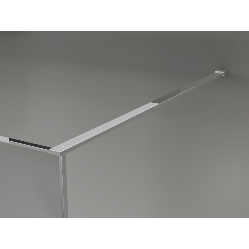 Mexen Kioto paroi de douche Walk-in 160 x 200 cm, crackle graphite 12 mm, chrome - 800-160-101-01-44-X