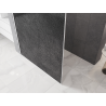 Mexen Kioto Πάνελ ντους Walk-in 100 x 200 cm, γραφίτης ραγισμένος 12 mm, λευκό