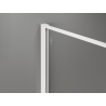 Mexen Kioto Duschwand Walk-in 140 x 200 cm, Crackle Graphit 12 mm, Weiß - 800-140-101-20-44-X