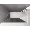 Mexen Kioto Duschwand Walk-in 90 x 200 cm, Crackle Graphit 12 mm, Weiß - 800-090-101-20-44-X