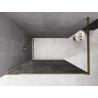 Mexen Kioto duschvägg Walk-in 80 x 200 cm, crackle grafit 12 mm, guld - 800-080-101-50-44-X