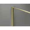 Mexen Kioto paroi de douche Walk-in 100 x 200 cm, crackle graphite 12 mm, or brossé - 800-100-101-55-44-X