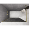 Mexen Kioto parede de duche Walk-in 120 x 200 cm, crackle grafite 12 mm, dourada escovada - 800-120-101-55-44-X